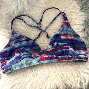 Athleta bikini top pullover crisscross straps L
